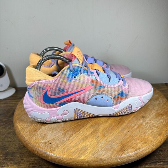 Nike PG 6 Painted Swoosh Men's Size‎ 9 Pink White Shoe Sneakers DO9824-100 - Picture 1 of 9